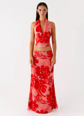 Soren Halter Top - Sicily Sunsets Print