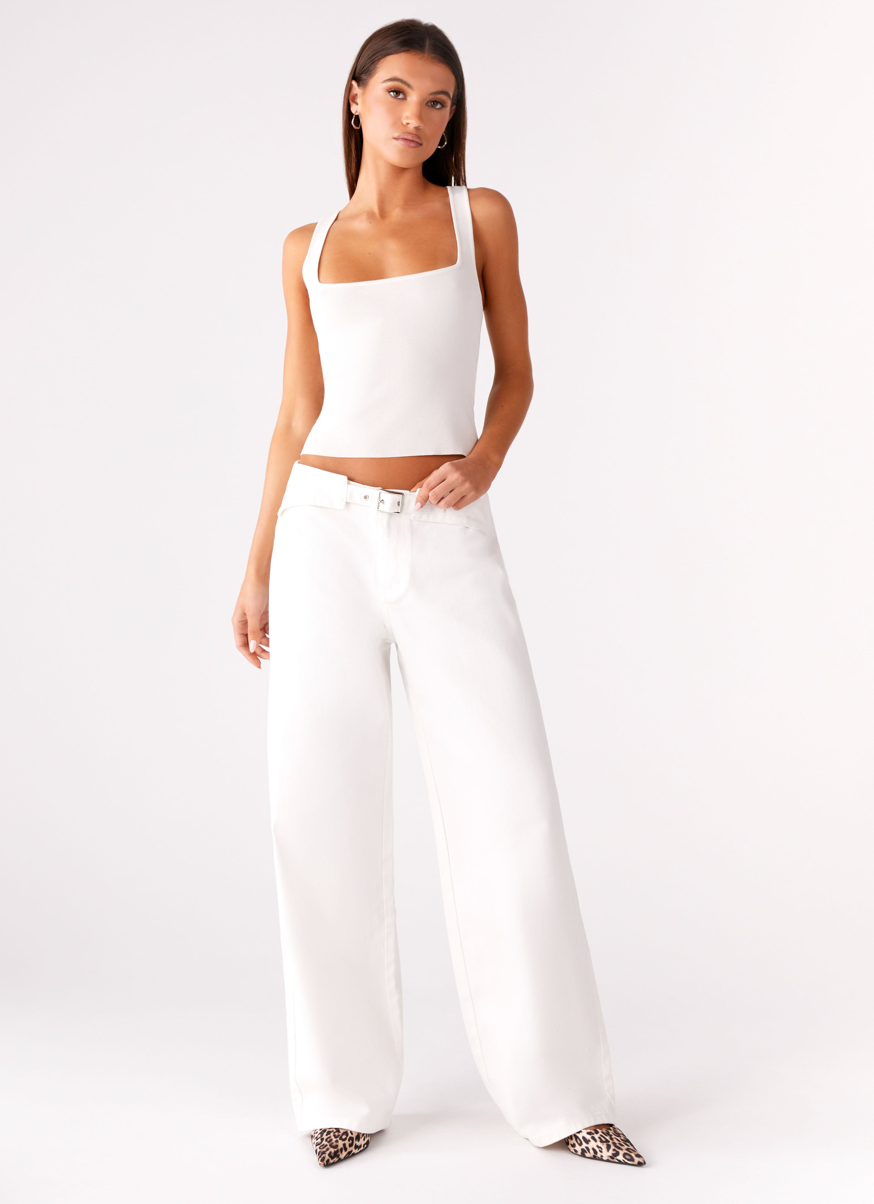 Texas Low Rise Jeans - White